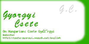 gyorgyi csete business card